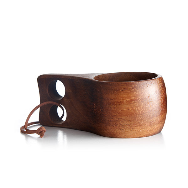 Trekopp i acacia tre m/skinntråd