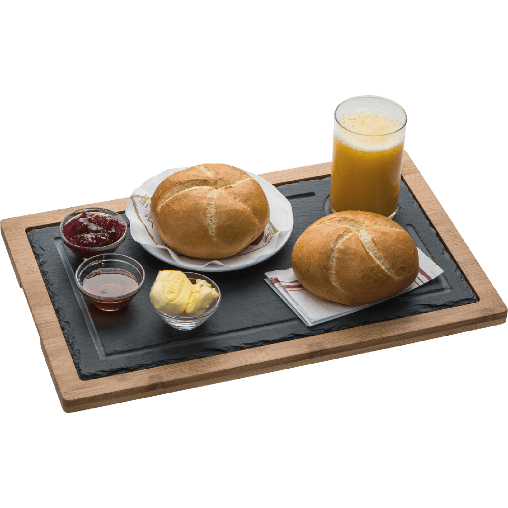 Bambus/skifer serverings-/frokostbrett