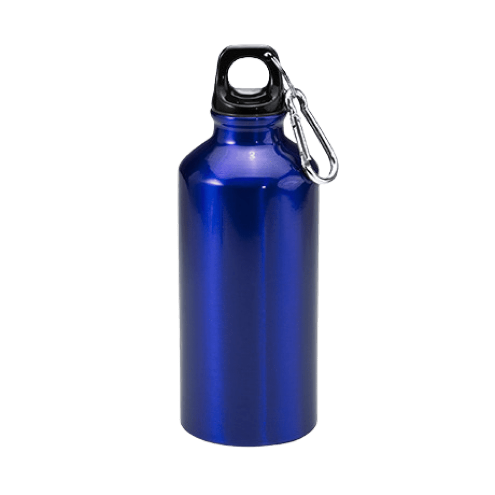 Drikkeflaske i aluminium m/karabinkrok