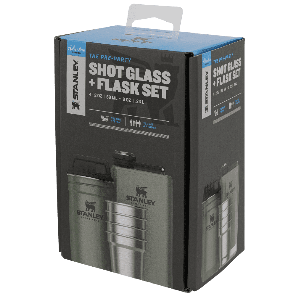 Stanley, grønt gavesett m/shotglass + lommelerke