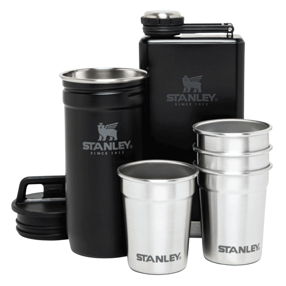Stanley, sort gavesett m/shotglass + lommelerke