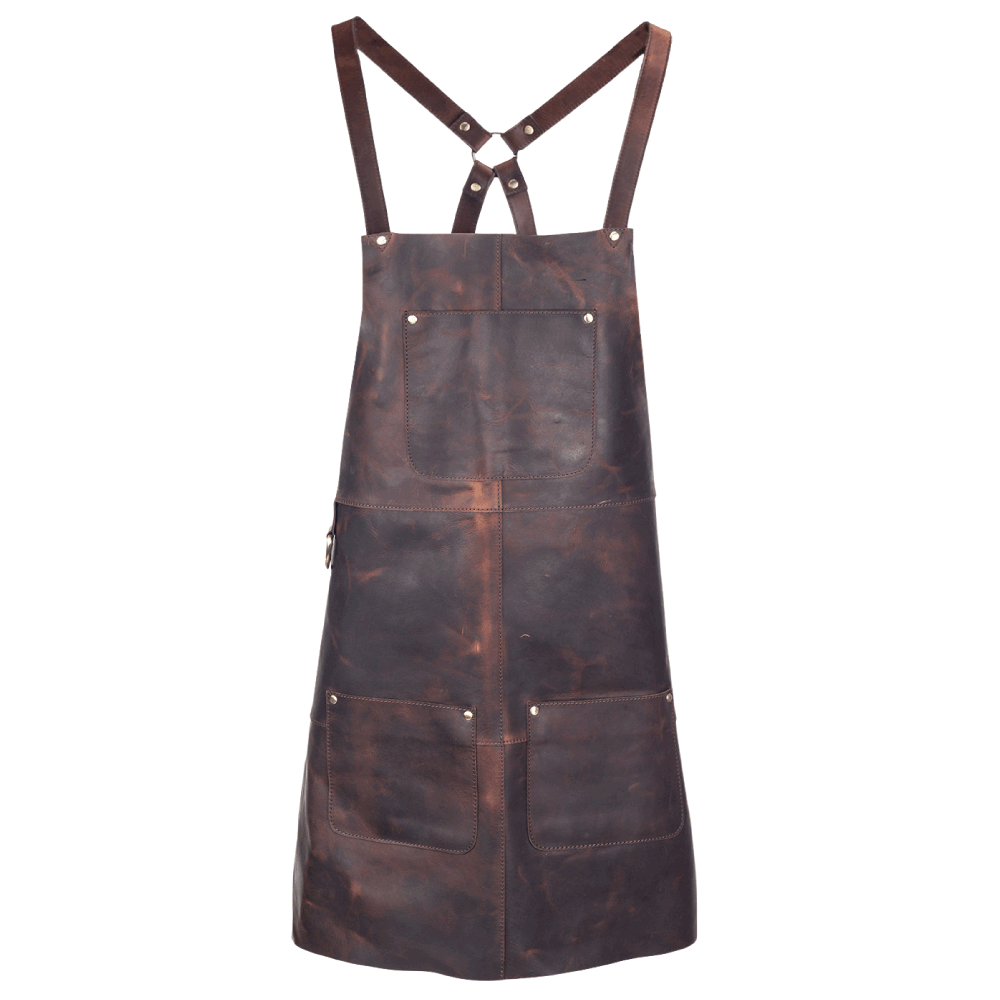 Skinnforkle med 3 lommer