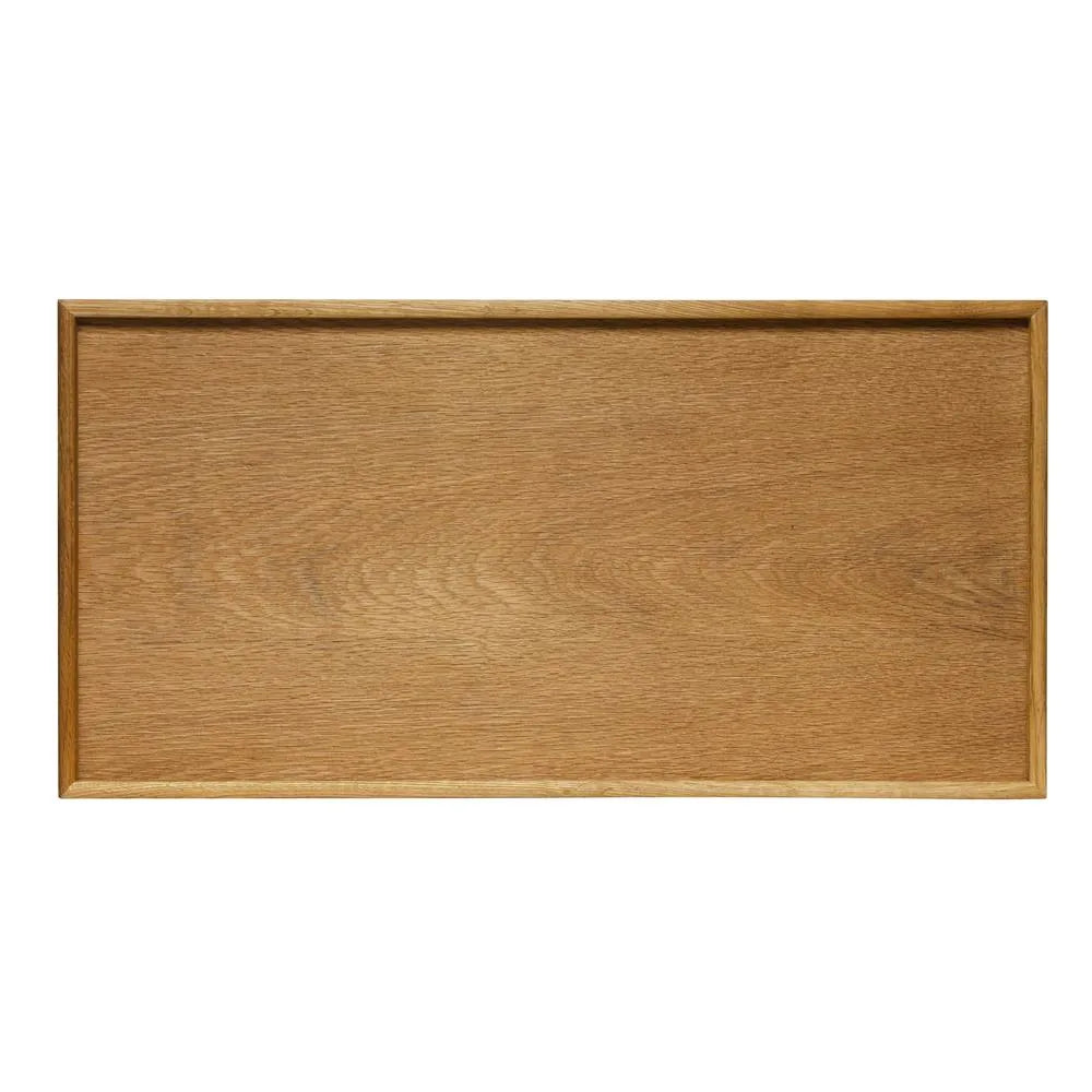 Oval Oak senge-/serveringsbrett med fellbare ben