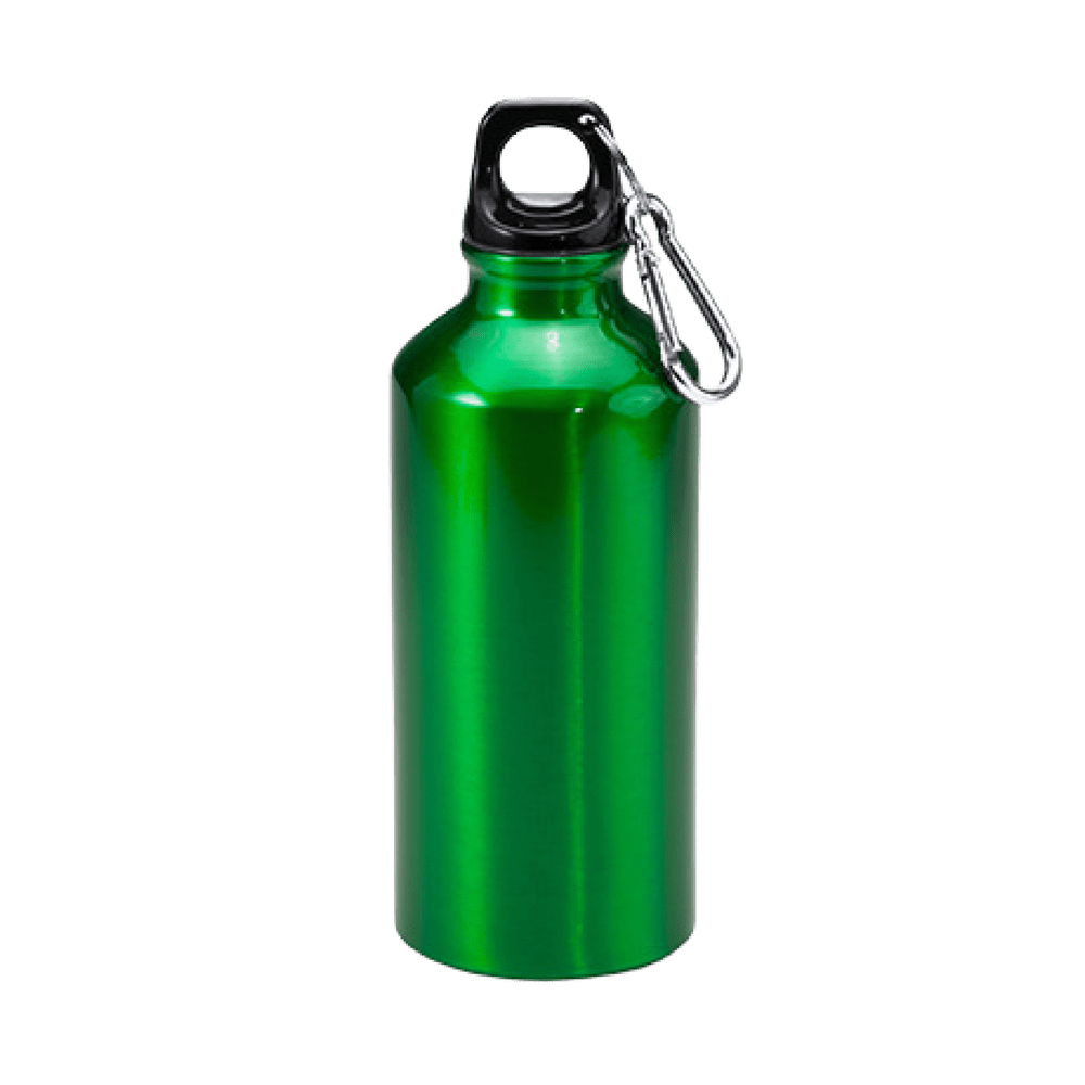 Drikkeflaske i aluminium m/karabinkrok