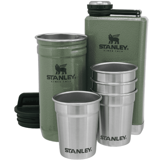 Stanley, grønt gavesett m/shotglass + lommelerke